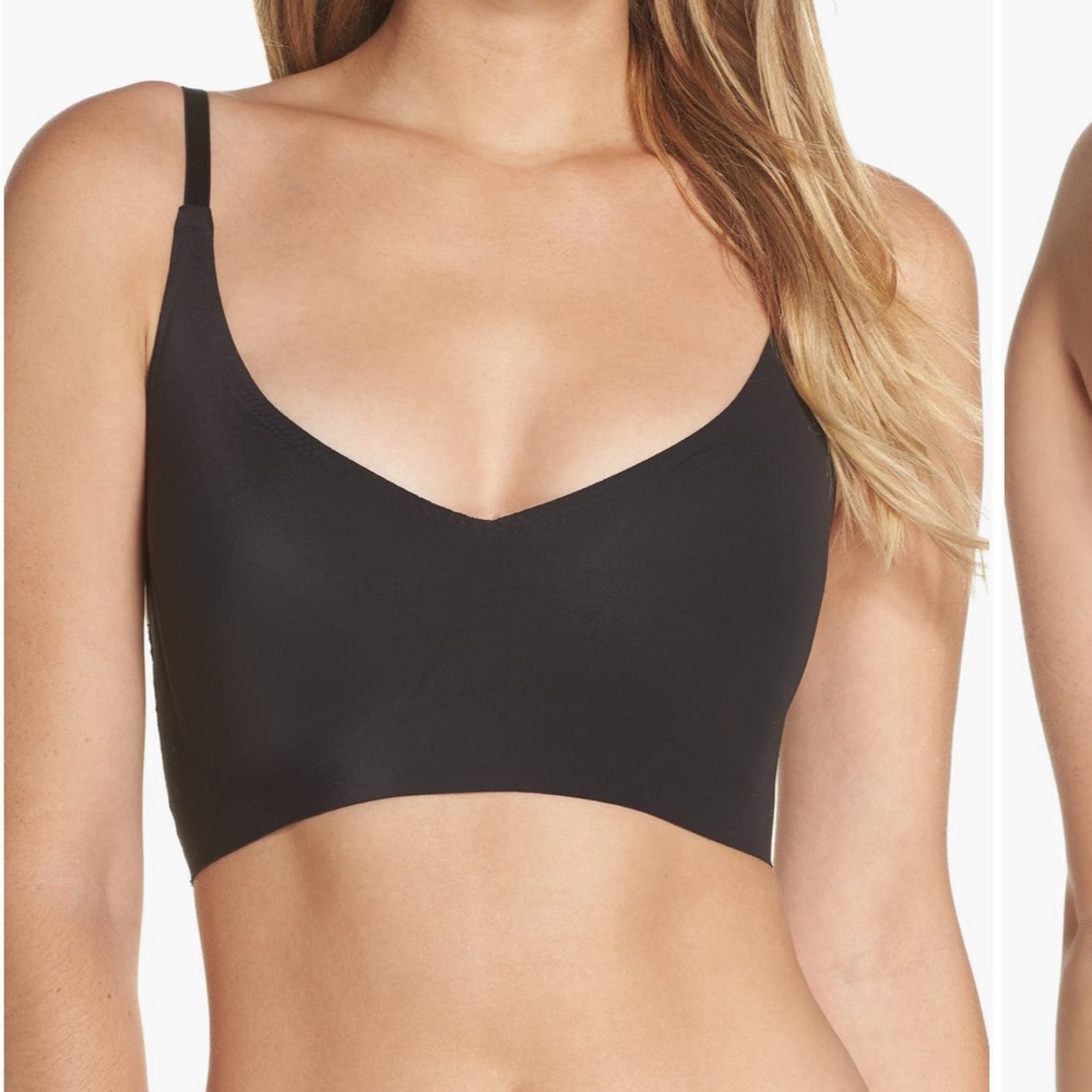 True & Co The Body Triangle Convertible Strap Bralette Bra in Black Size L Large